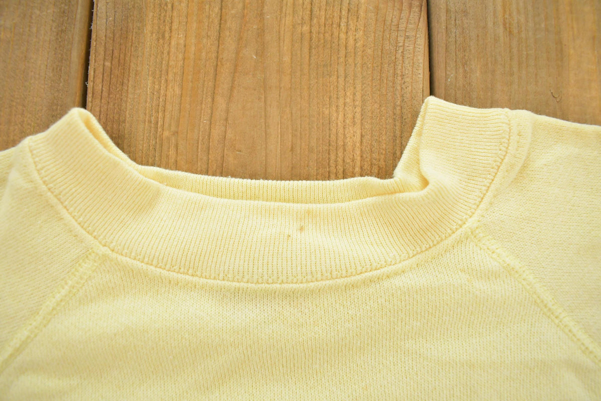 Vintage 1990s Cute Cow Graphic Raglan Crewneck Sweatshirt Women's L
