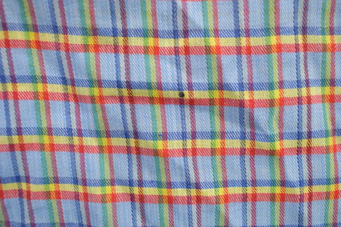 Vintage 1960s Cumberland Flannel Check Button Up Shirt Men's Medium