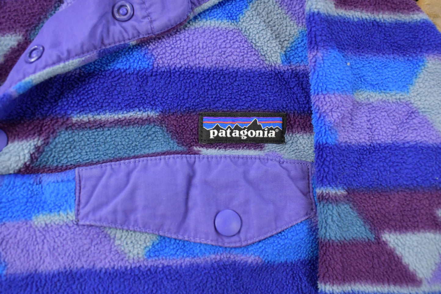 Vintage 2000s Patagonia Synchilla Triangles Geometric Snap-T Fleece Sweater Women's M