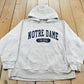 Vintage 1990s Thrashed Notre Dame Fighting Irish Champion Collegiate Hoodie / Embroidered / NCAA Sweatshirt / Sportswear / Americana