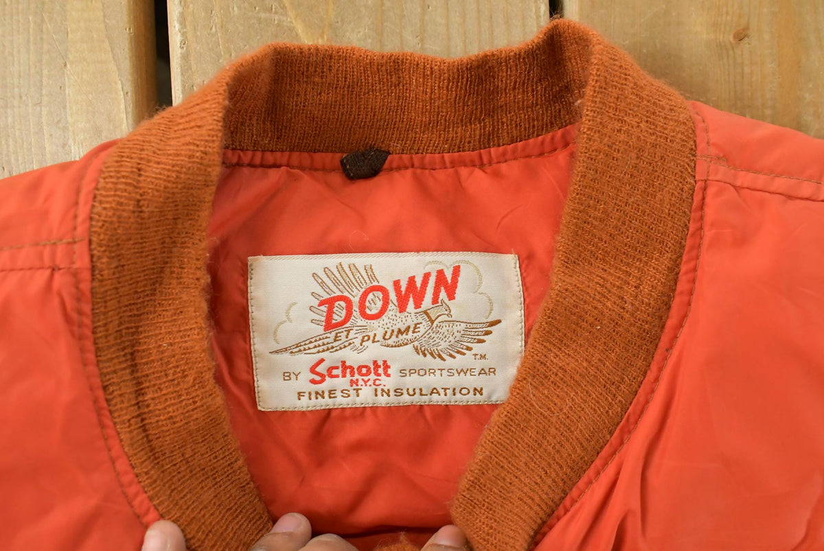Vintage 1980s Schott Sportswear Puffer Vest Jacket Men's XL
