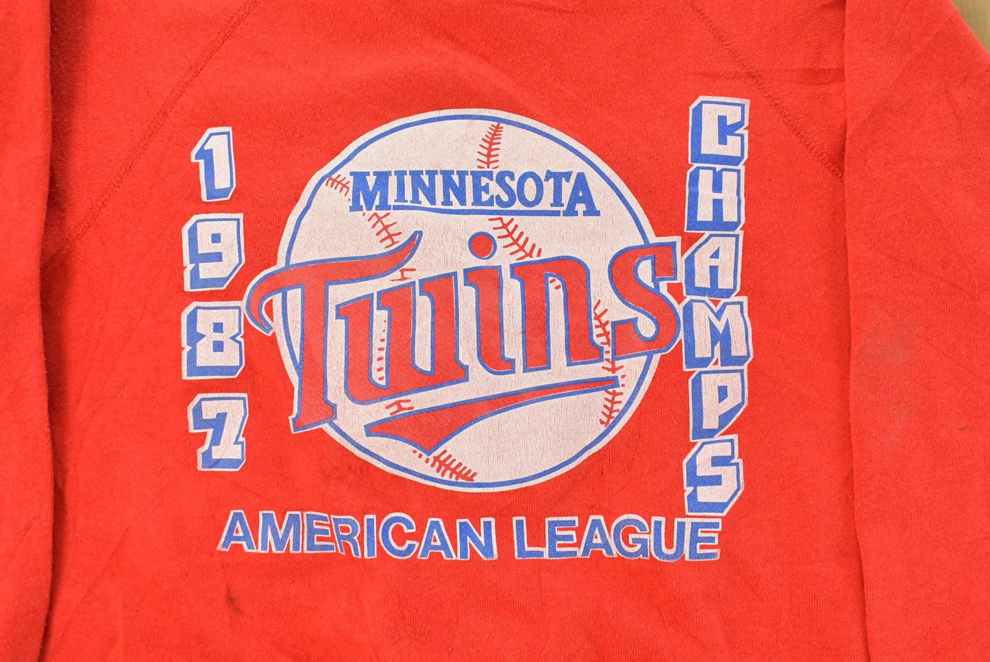 Vintage 1987 Minnesota Twins World Series Champions MLB Crewneck Sweatshirt Men's Medium