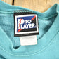 Vintage 1990s Turquoise Blank Pro Player Crewneck Sweatshirt Men's Small