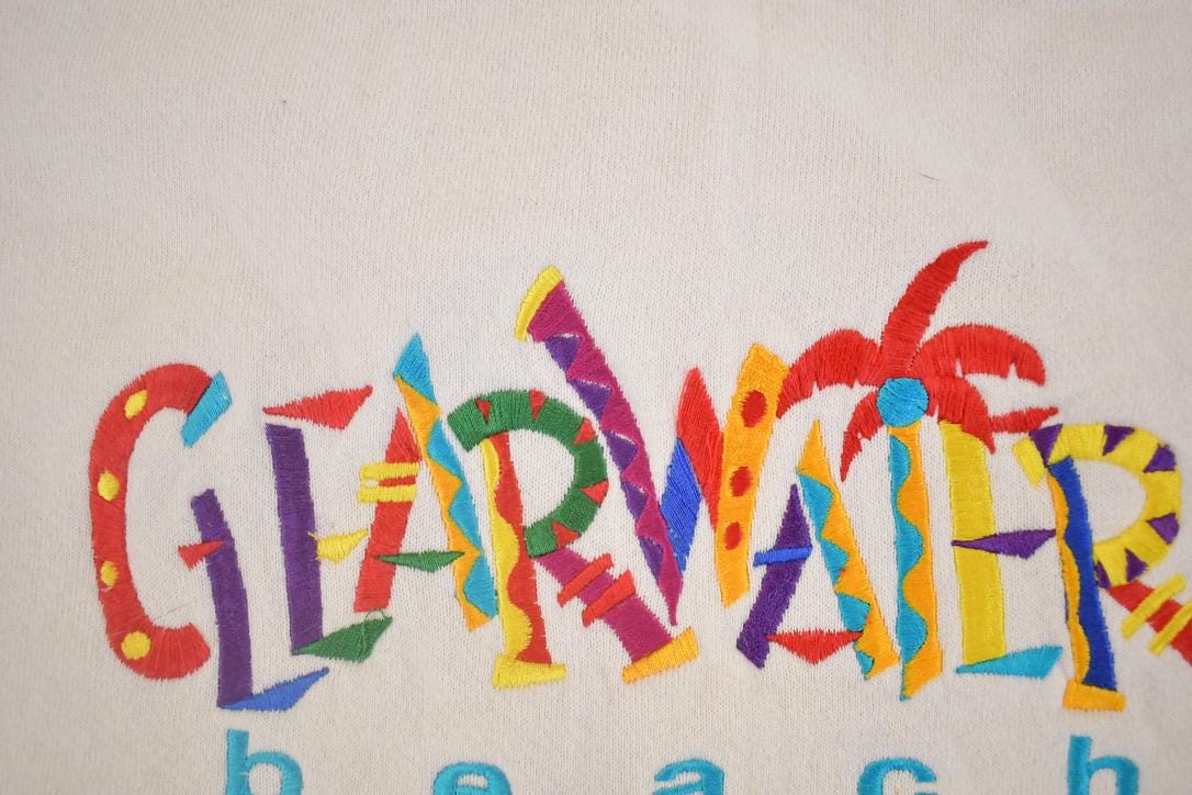 Vintage 1990s Clearwater Beach Florida Souvenir Crewneck Sweatshirt Mens L