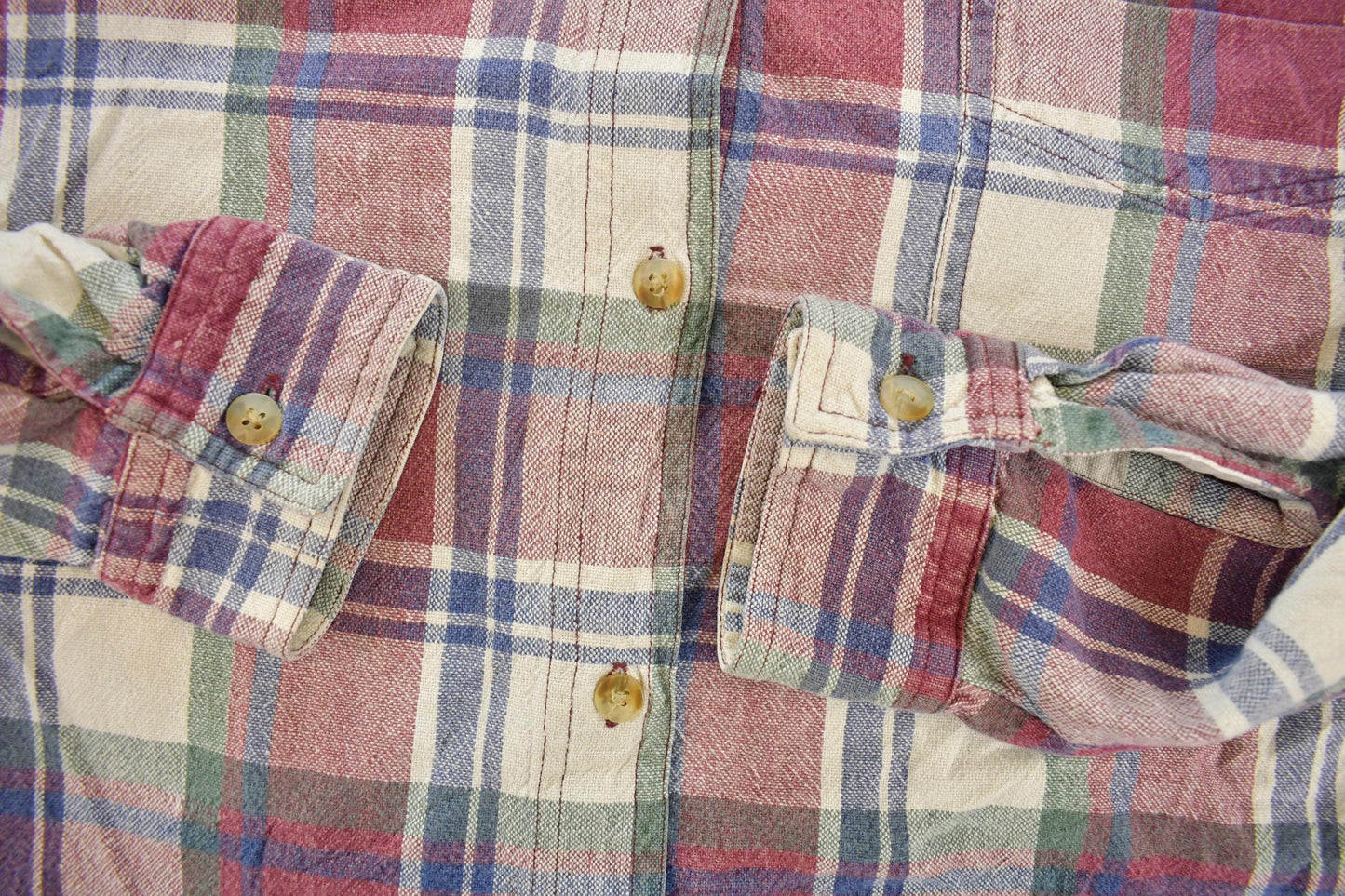 Vintage 1990s Quizz Plaid Flannel Button Up Shirt Women's M