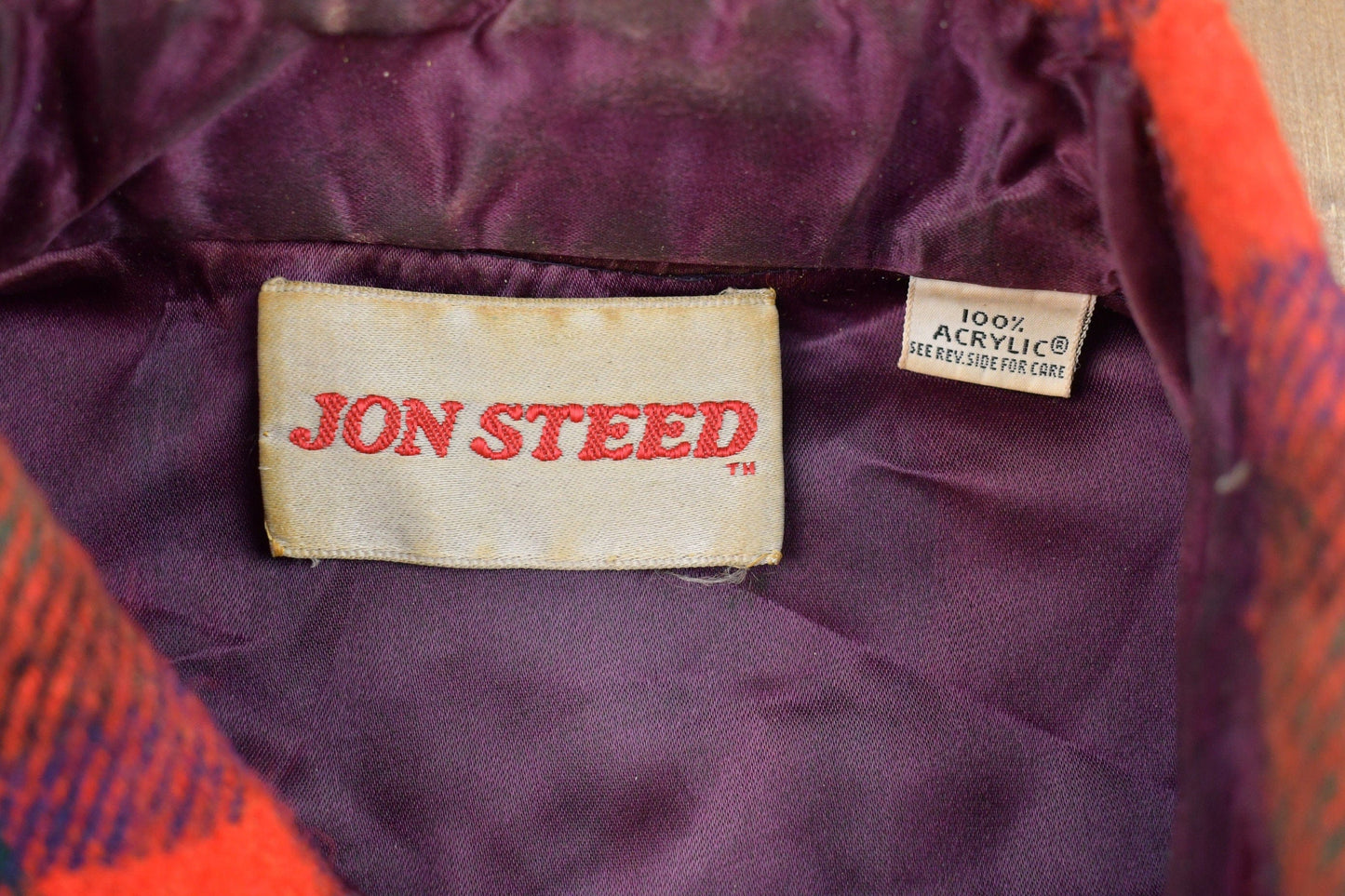 Vintage 1990s John Steed Lined Plaid Button Up Shirt Men's Large