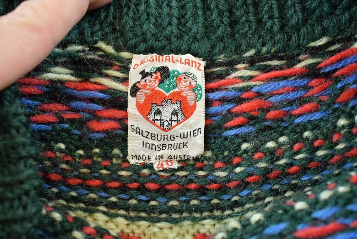 Vintage 1980s Original Lanz Austrian Knit Crewneck Sweater Men's S