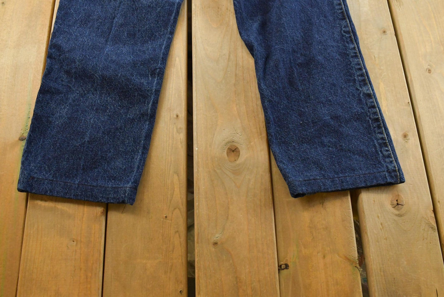 Vintage 1990s Levi's Two Horse Leather Tab Denim Dark Blue Jeans Men's 34 x 28