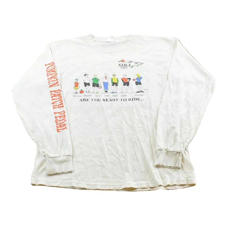 Vintage 2006 Pumpkin Patch Pedal Cycling Long Sleeve T-Shirt Men's L
