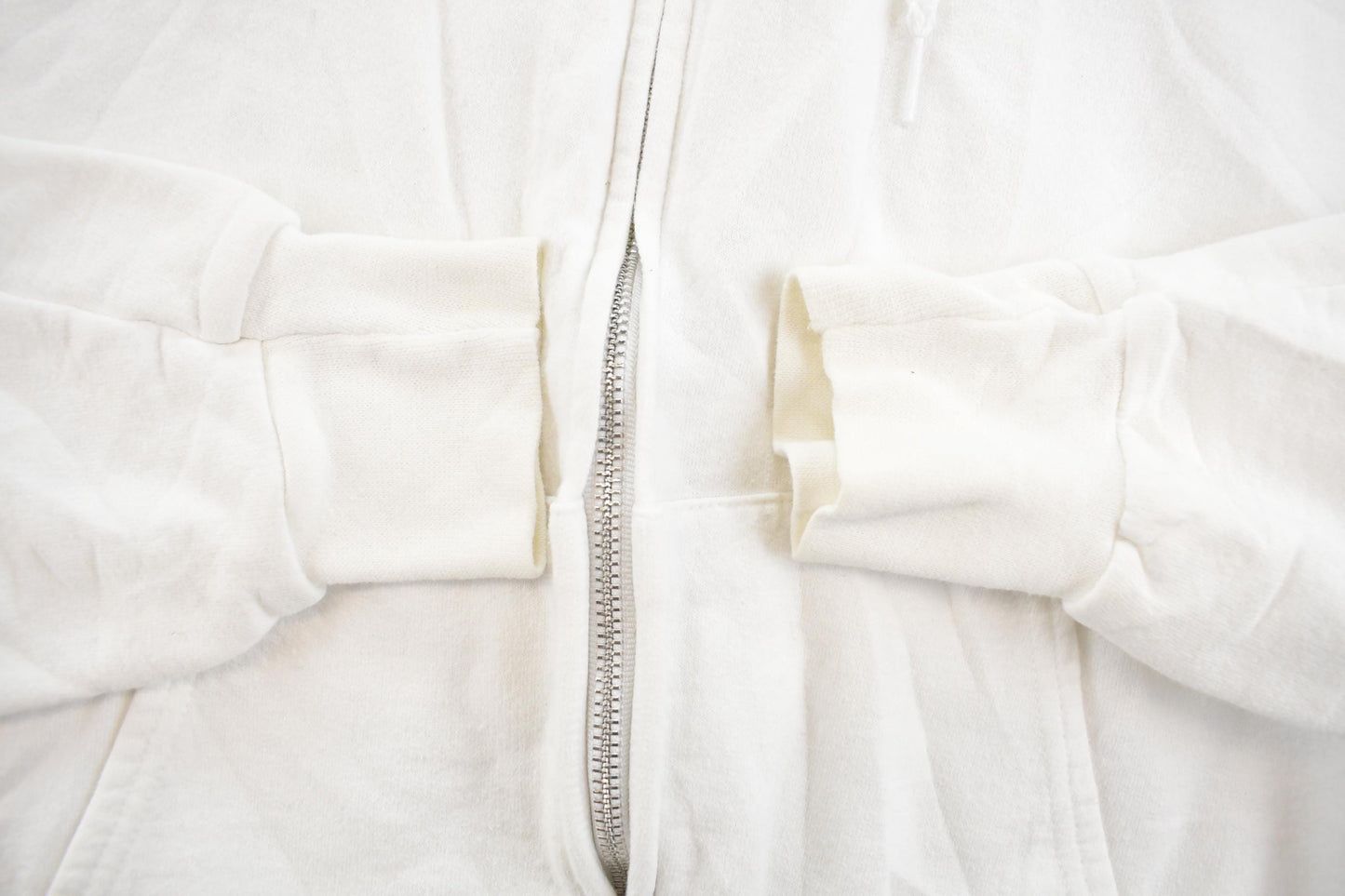 Vintage 2000s Hanes Ultimate Cotton White Zip Up Hoodie Men's M