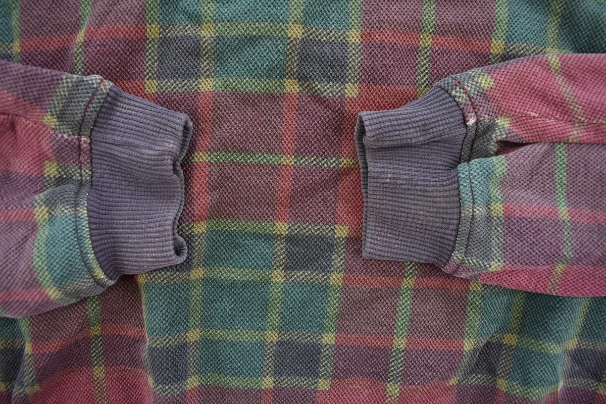 Vintage 1990s Dockers Plaid Rugby Button Up Shirt Men's XL