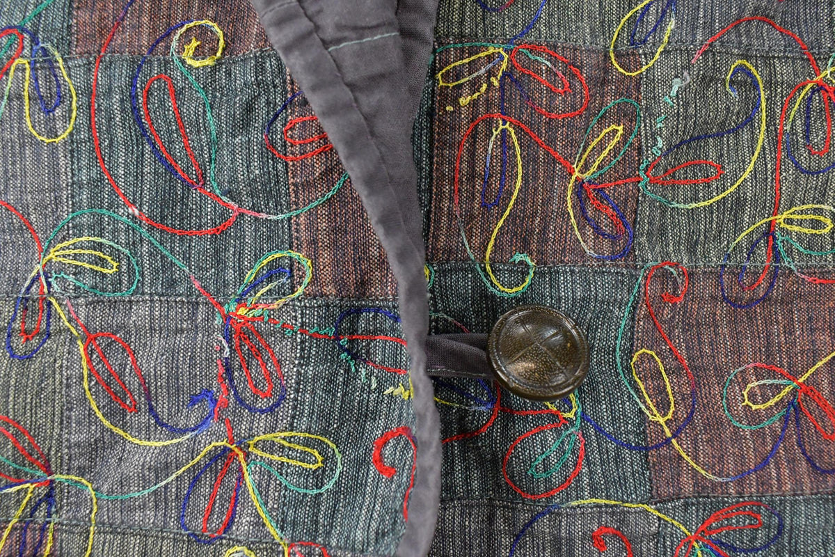 Vintage 1970s Woven Abstract Pattern Sport Coat Jacket Women's Large