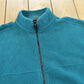 Vintage 1990s Hartwell Viasport Teal Full Zip Fleece Sweater Men's 2XL