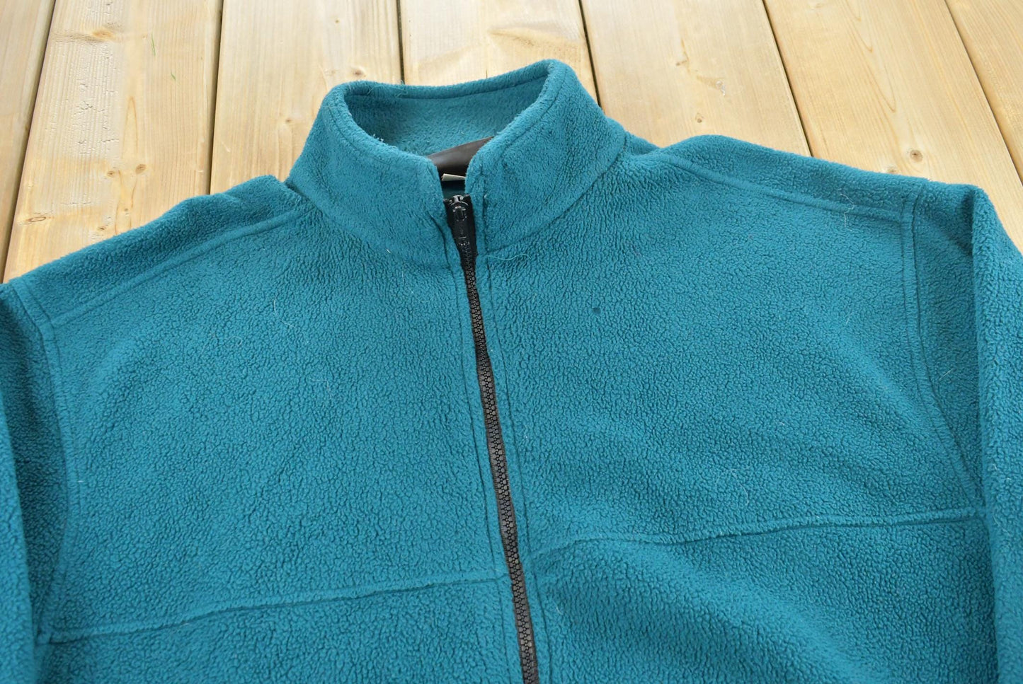 Vintage 1990s Hartwell Viasport Teal Full Zip Fleece Sweater Men's 2XL