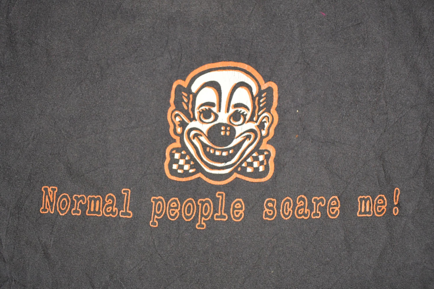 Vintage 1990's Normal People Scare Me Souvenir Clown T-Shirt Men's L