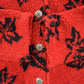 Vintage 1990s White Stag Autumn Fall Leaves Fleece Button Up Sweater Women's L
