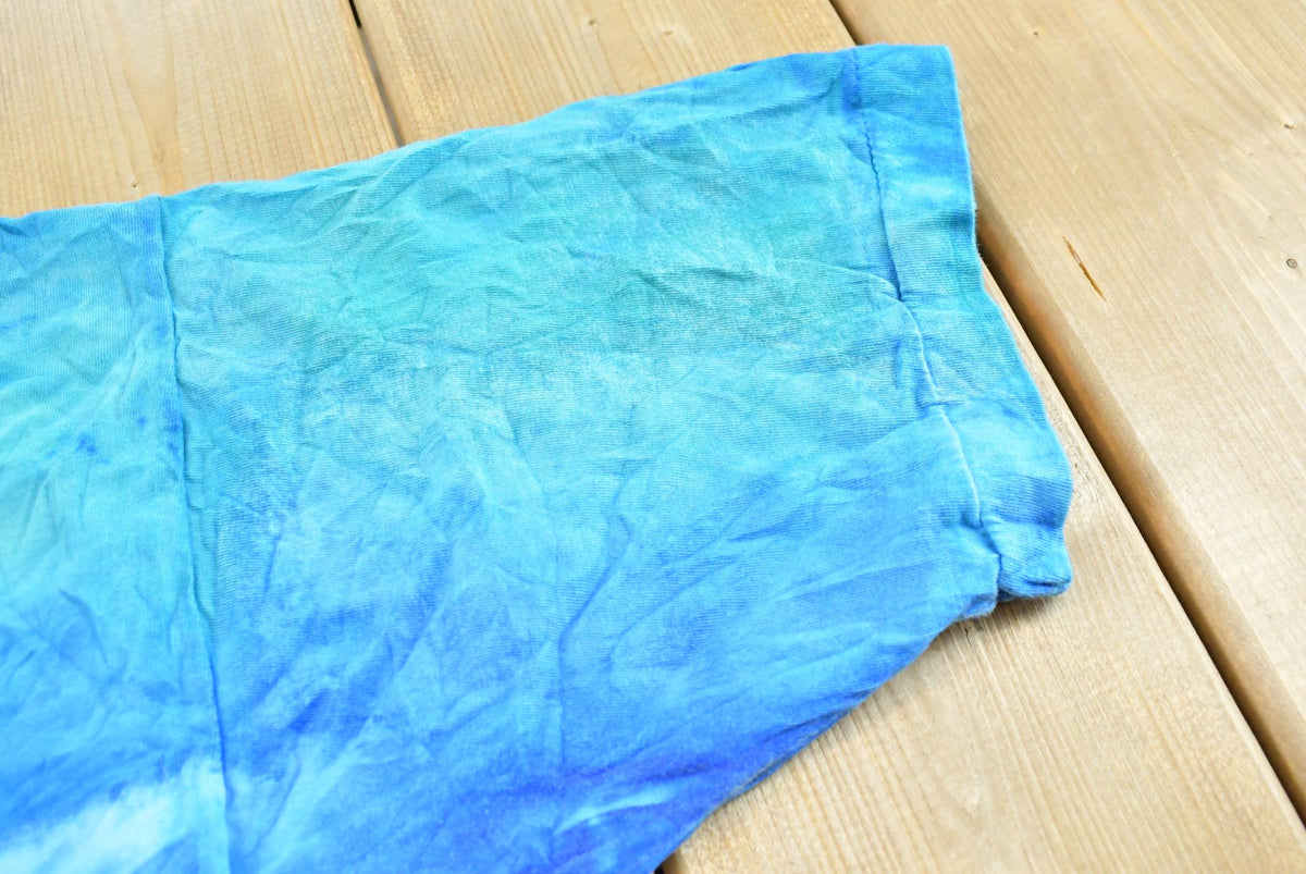 Vintage 1990s Blank Blue Tie Dye T-Shirt Men's L