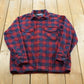 Vintage 1970s Pendleton Wool Flannel Board Shirt Men's M / Loop Collar True Vintage / 70s Robinson Dress Tartan / Made in USA