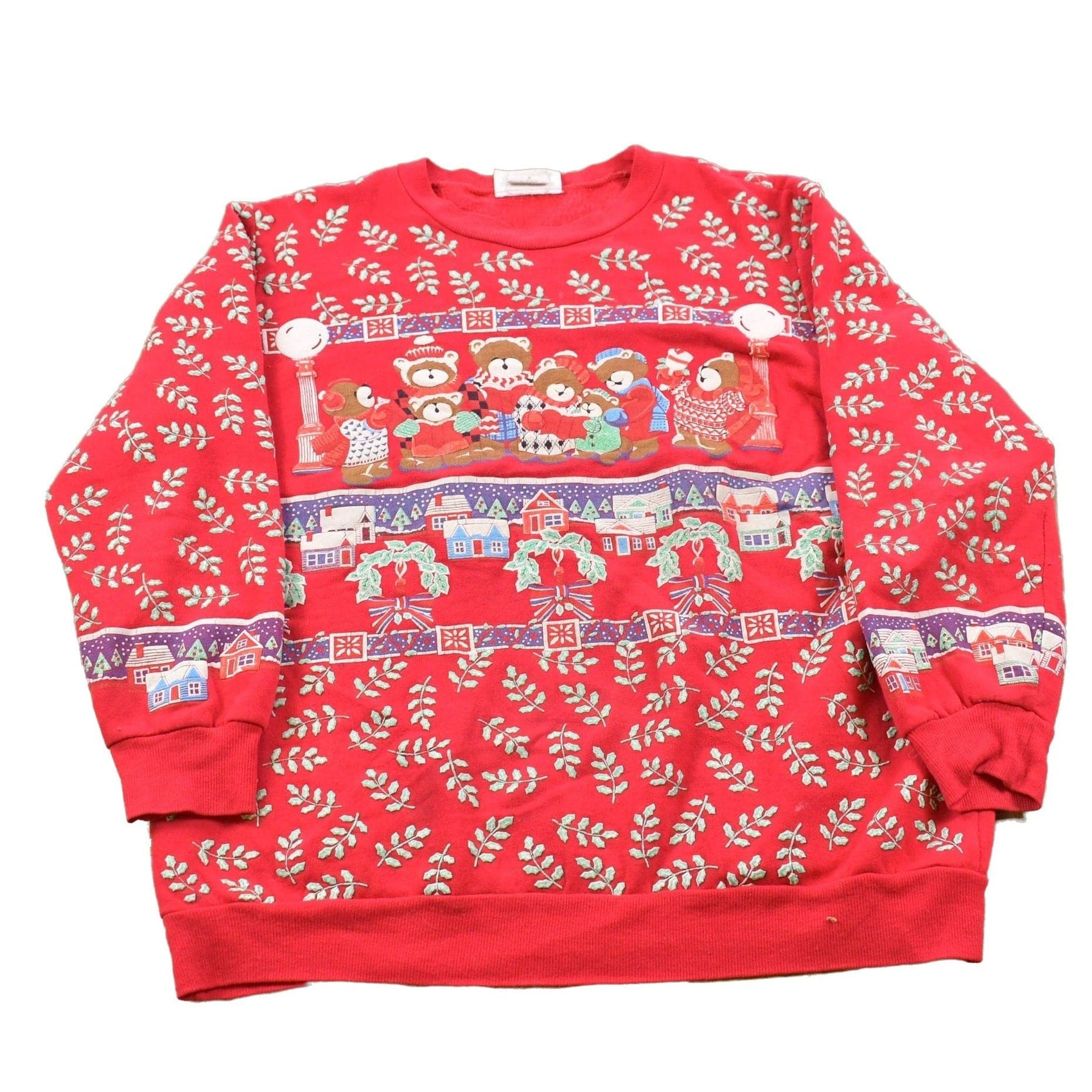 Vintage 1990's Festive Christmas All Over Print Sweater Men's Large