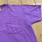 Vintage 1990s LL Bean Russell Athletic Blank Purple Pocket T-Shirt Mens M
