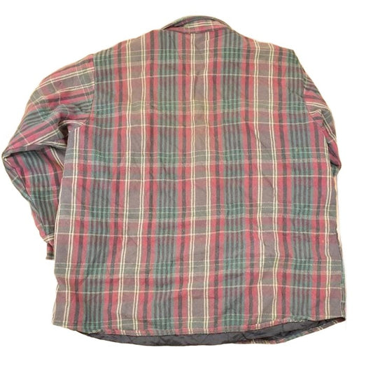 Vintage 1990s Five Brother Plaid Lined Button Up Shirt Men's L