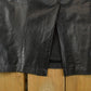 Vintage 1990s Black Leather Skirt Women's 8