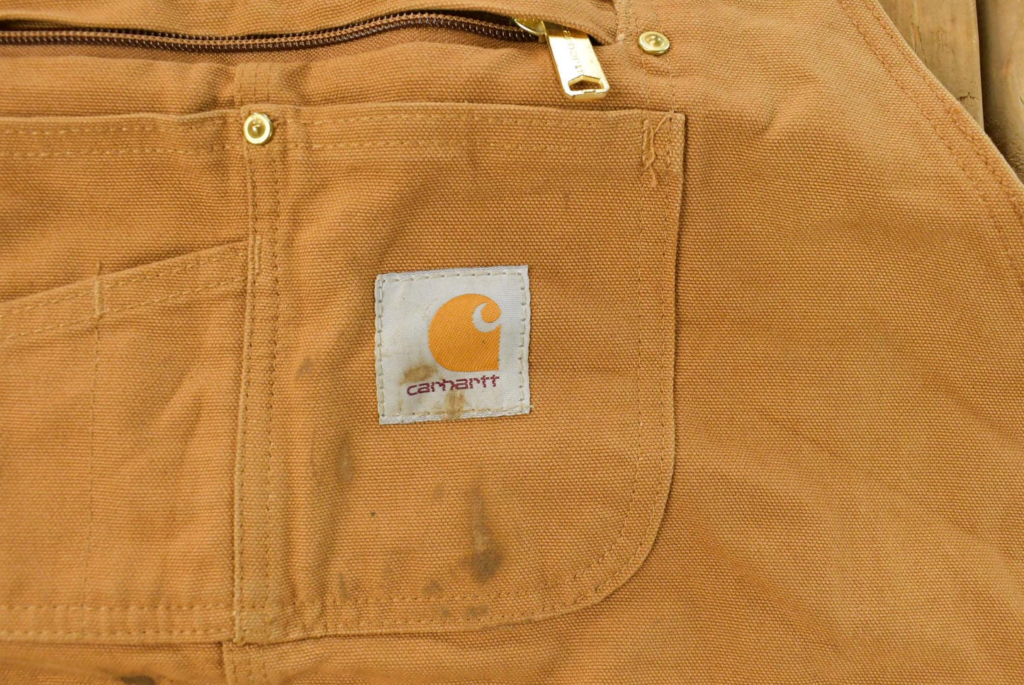 Vintage 2000s Carhartt Double Knee Canvas Bib Overalls Men's 50 x 29