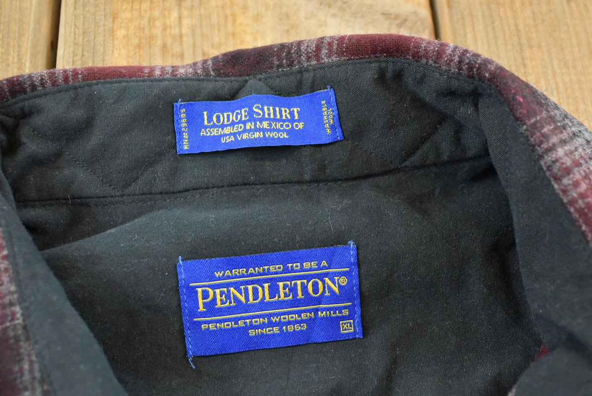 Vintage 2000s Pendleton Lodge Plaid Button Up Shirt Men's XL