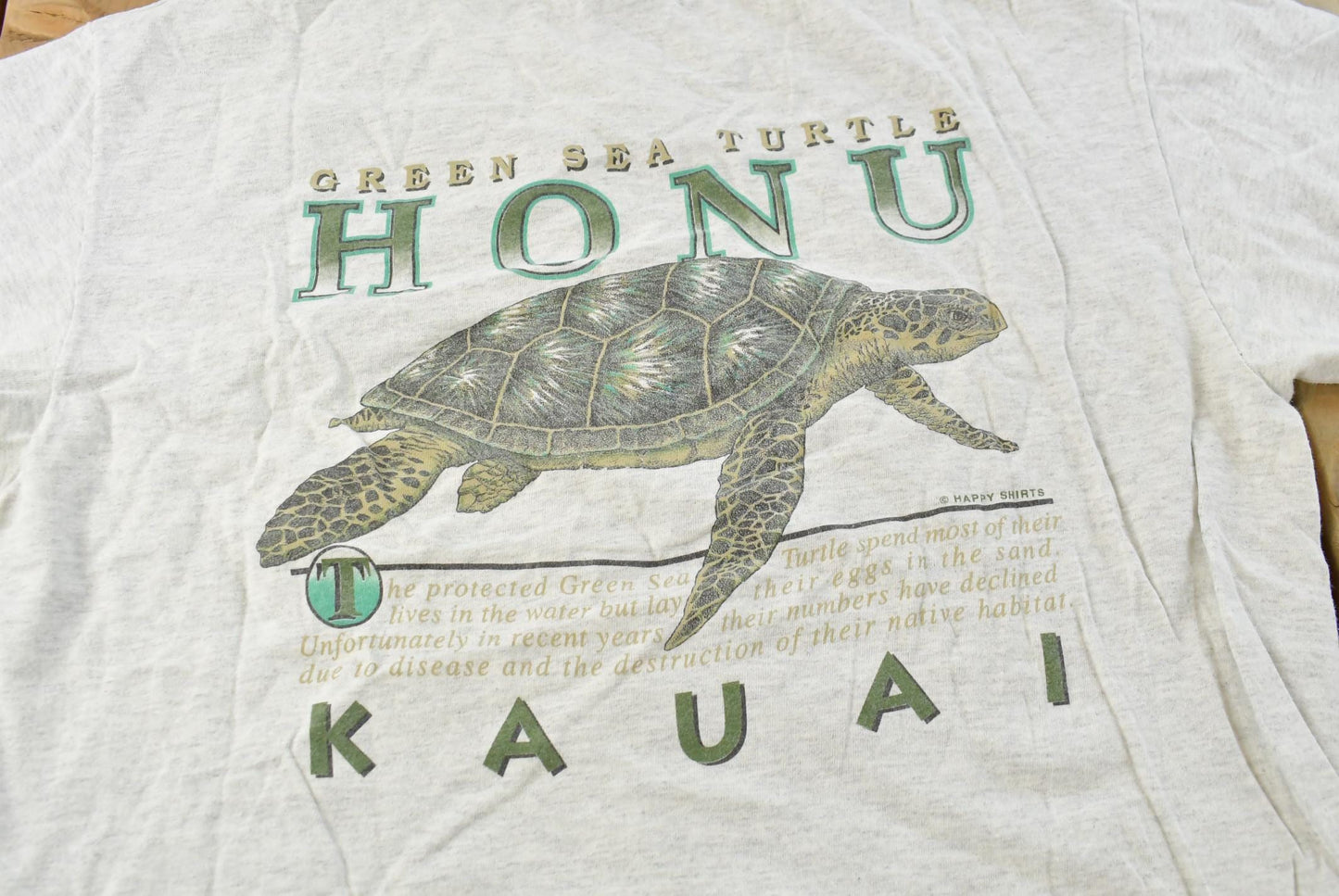 Vintage 1990s Honu Kauai Hawaii Sea Turtle Graphic T-Shirt Mens L