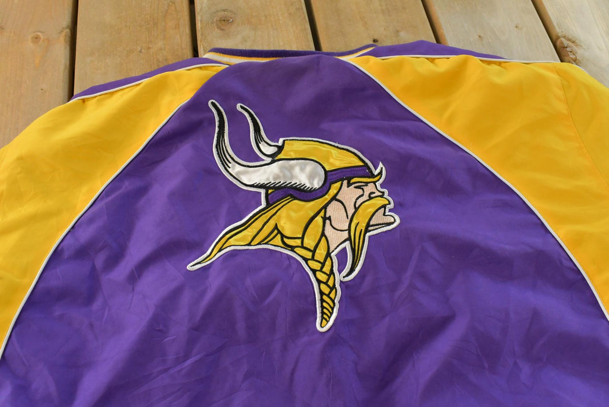 Vintage Y2K Minnesota Vikings Pullover NFL Football Windbreaker Jacket Men's XXL