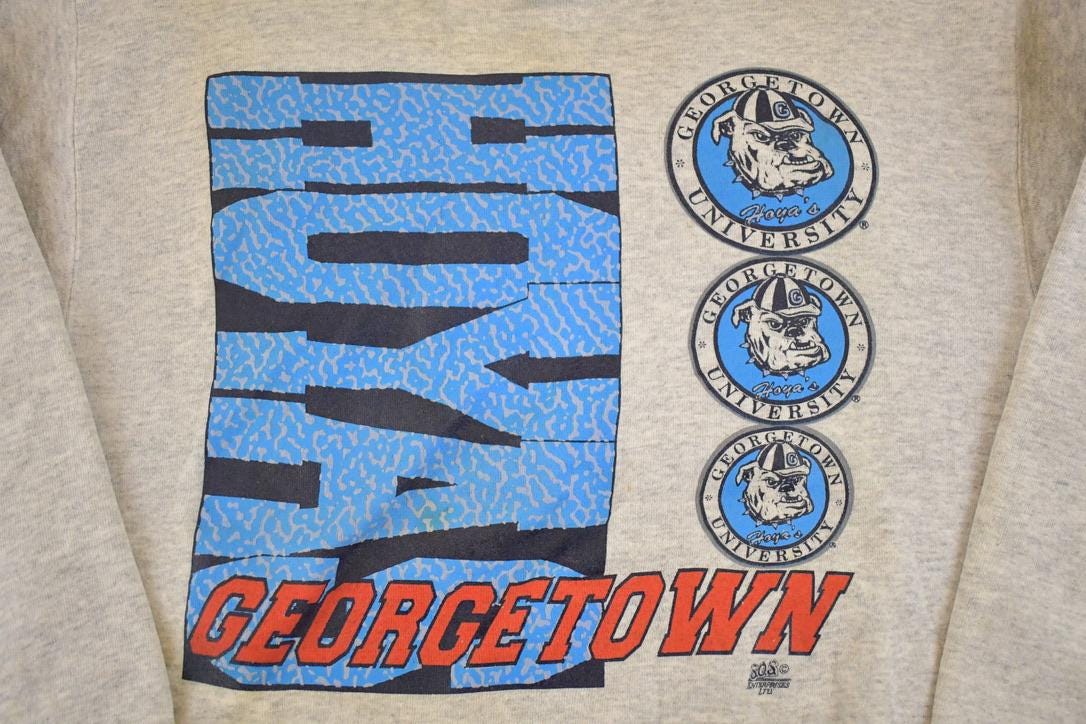 Vintage 1990s Georgetown Hoyas Crewneck Sweatshirt Men's M