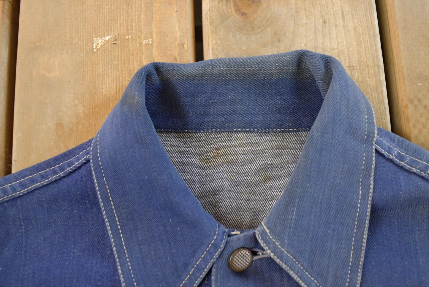 Vintage 1970s Denim Jean Trucker Jacket Men's S