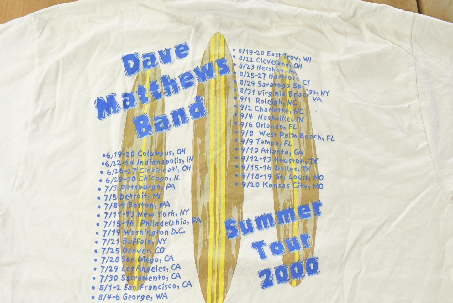 Vintage 2000 Dave Matthews Summer Tour Band T-Shirt Men's L