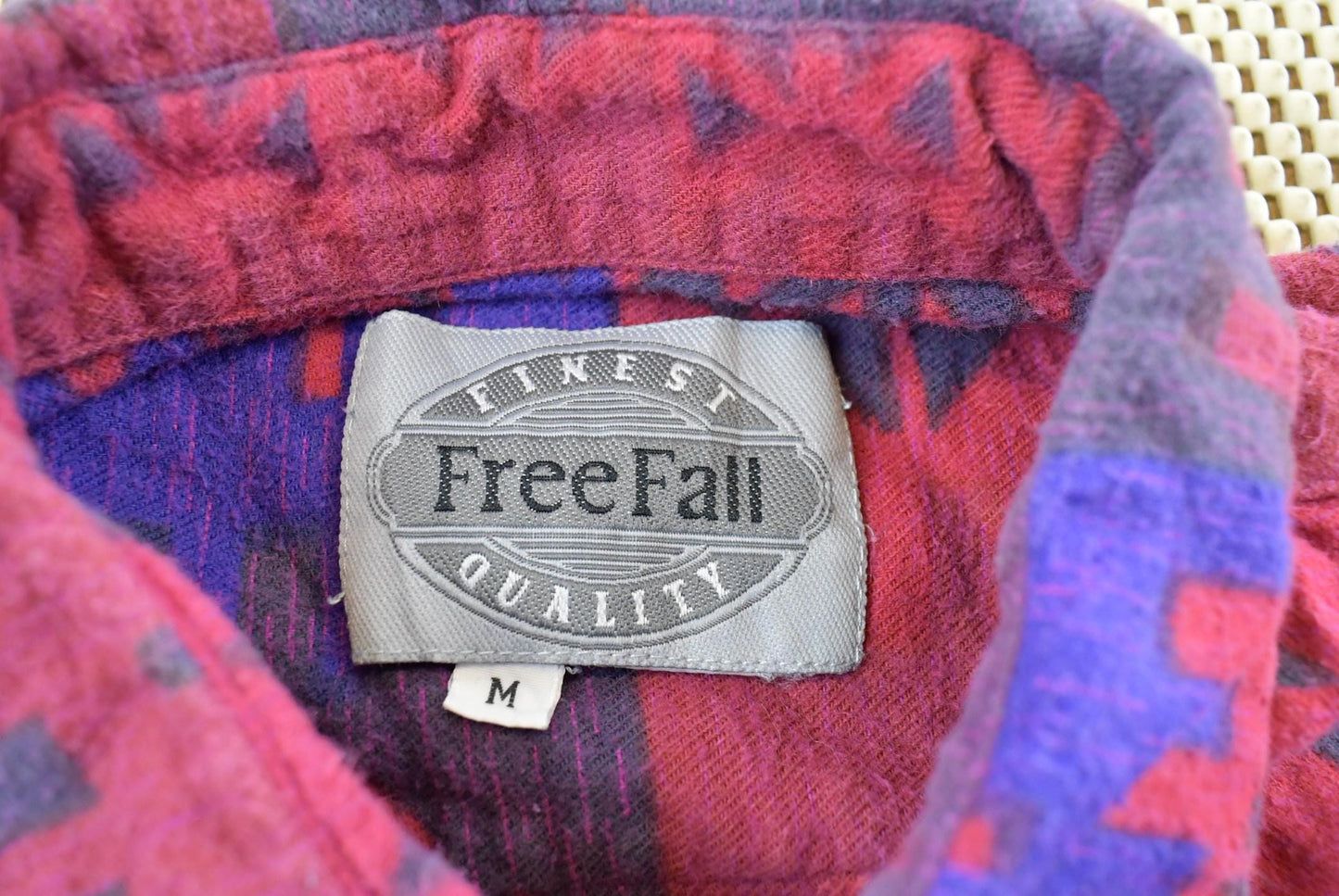 Vintage 1990s Free Fall Abstract Pattern Aztec Button Up Western Style Shirt Men's L