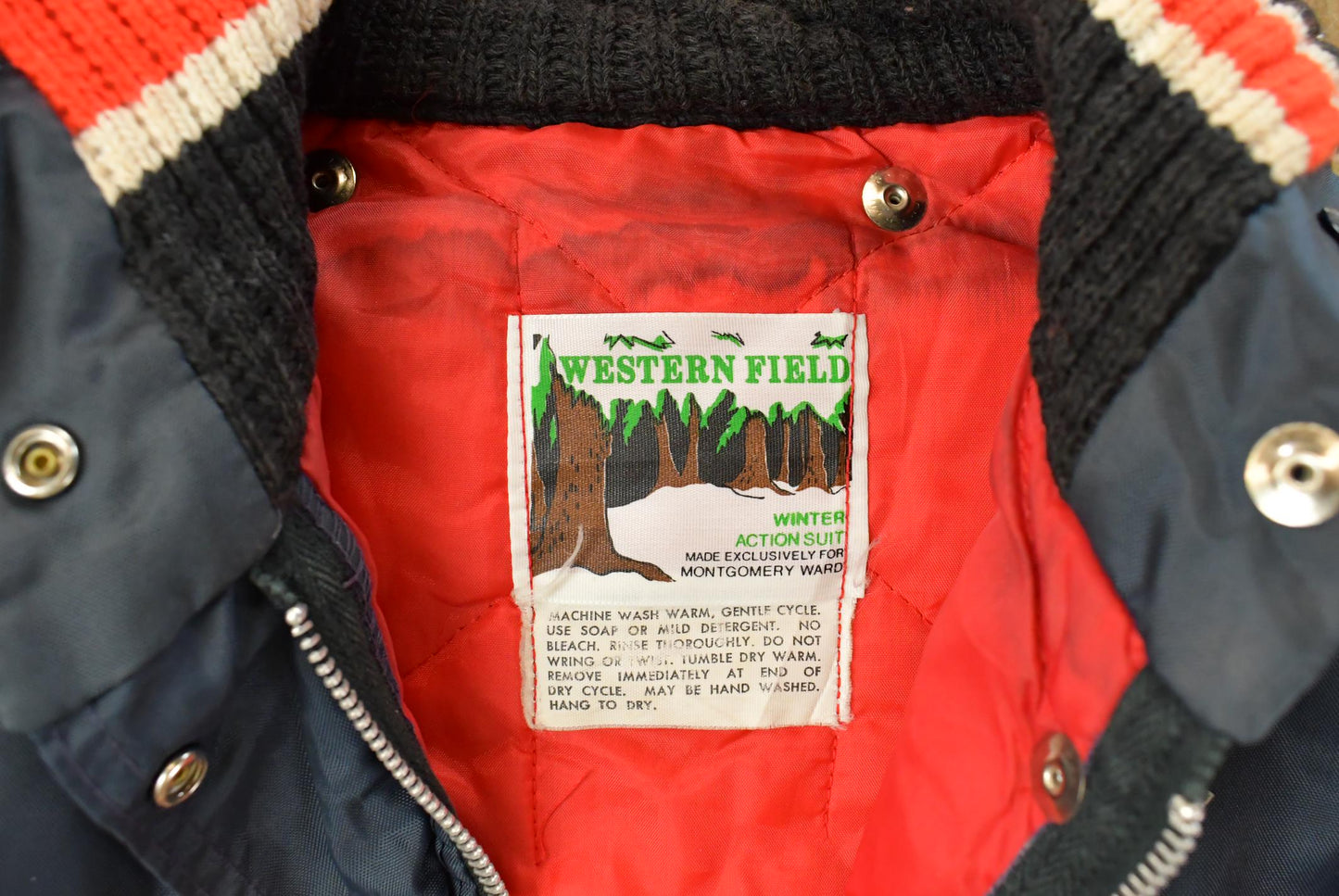 Vintage 1980s Western Field Montgomery Ward Snow Ski Suit Men's 39 x 29