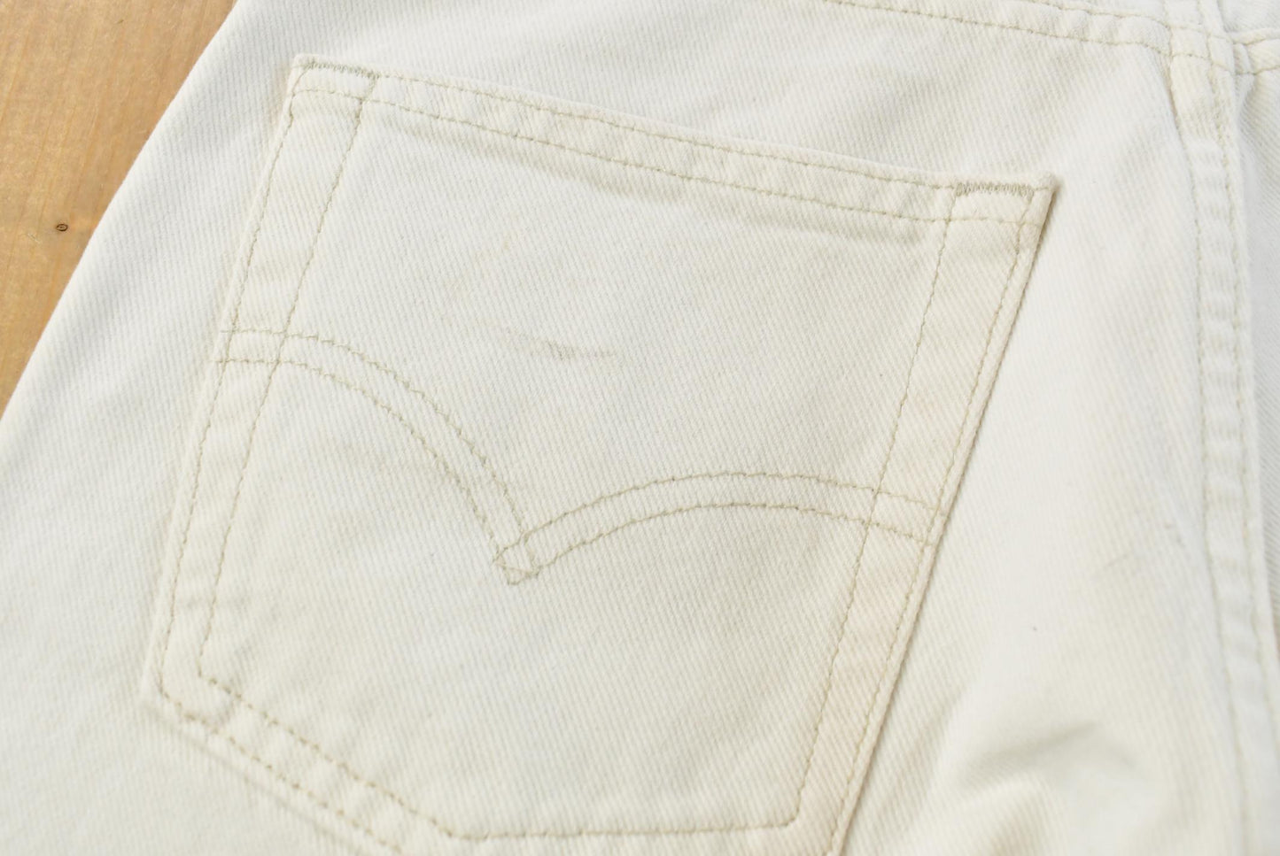 Vintage 1990s Levi Silver Tab Baggy Wide Leg Denim White Jeans Men's 28 x 29.5