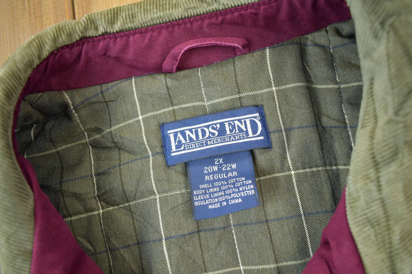 Vintage 1990s Lands End Field Jacket Women's 2XL