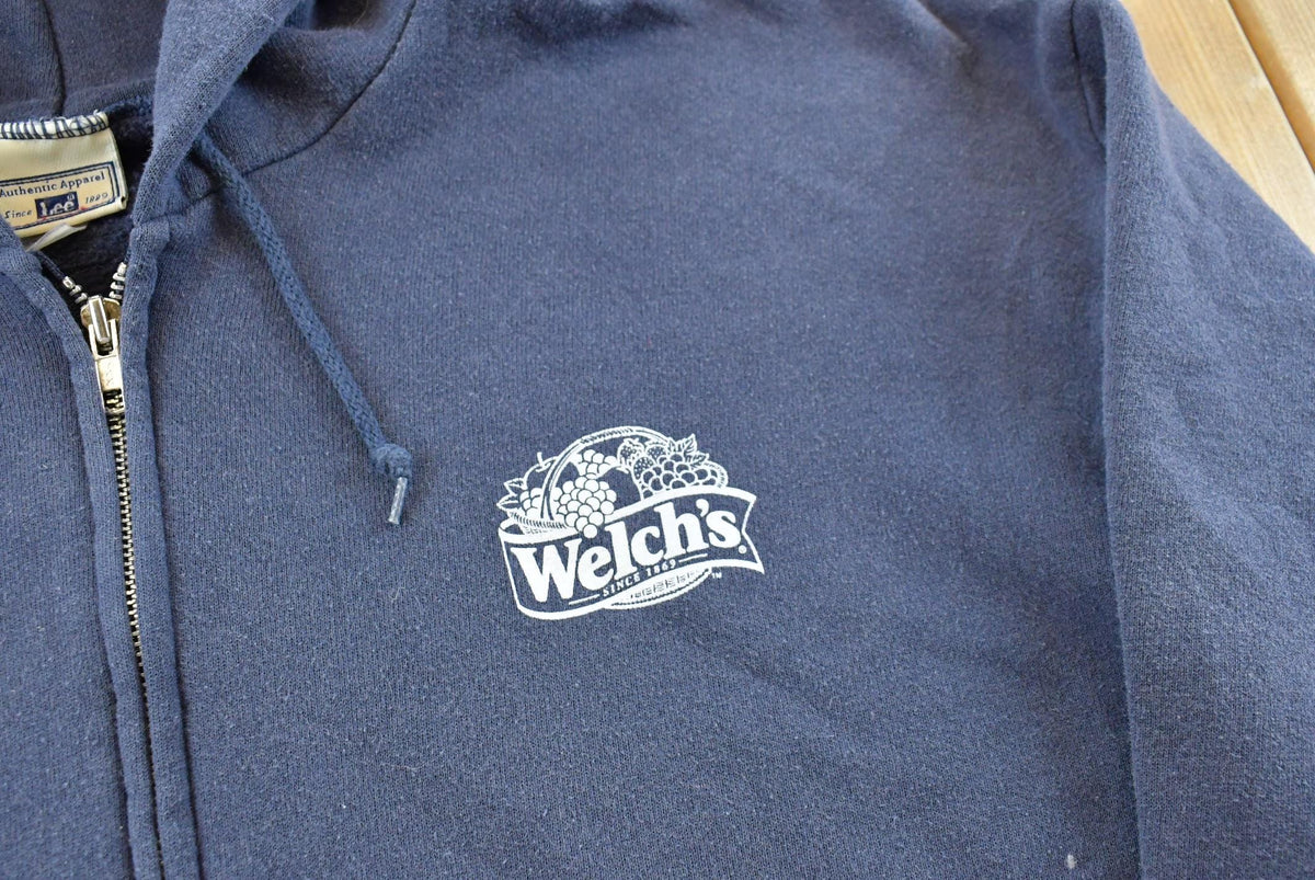Vintage 2000s Welch's Grape Promotional Souvenir Full Zip Up Hoodie Sweatshirt Men's L