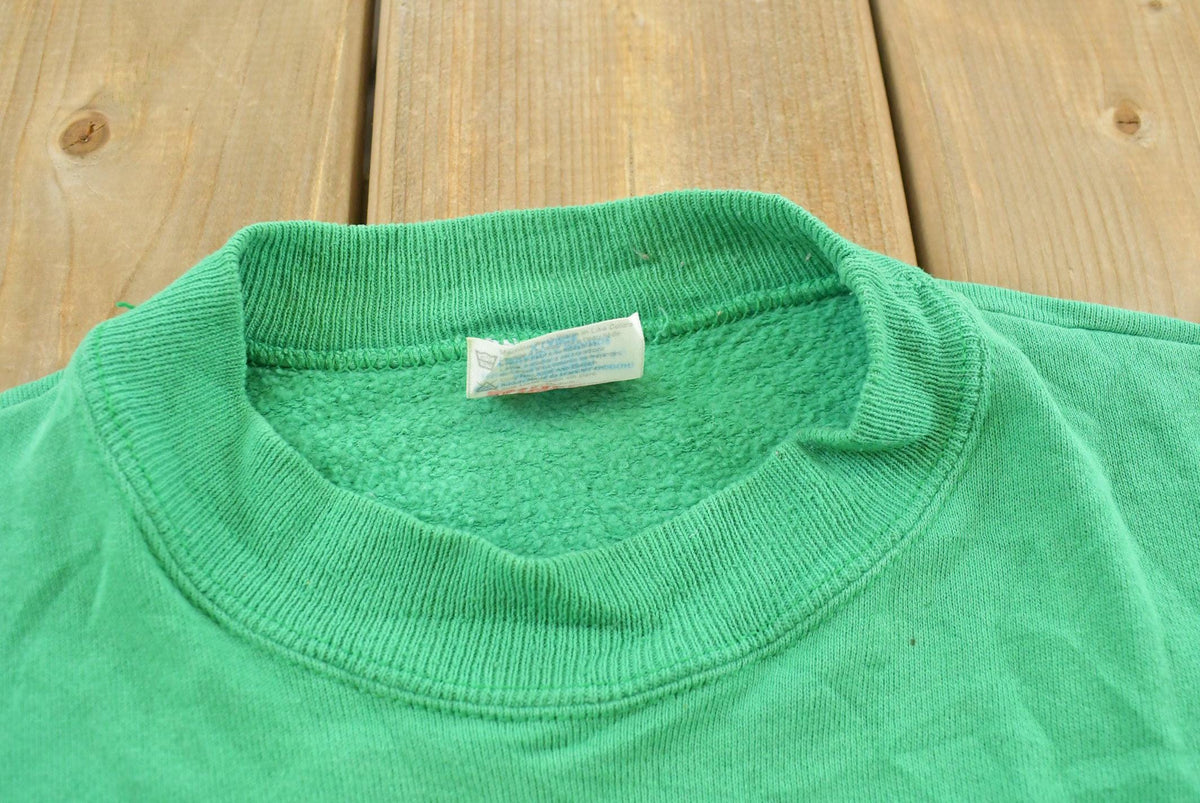 Vintage 1990s Philadelphia Eagles Kelly Green Hanes Crewneck Sweatshirt Men's L