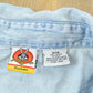 Vintage 1999 Warner Bros Looney Tunes Tweety Bird Embroidered Short Sleeve Denim Shirt Women's 3XL
