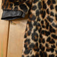 Vintage 1990s T Tahari Leopard Print Faux Fur Jacket Coat Women's Small