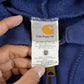 Vintage 1990s Carhartt Full Zip Hoodie Men's XL / Sun Faded / 90s Workwear / Zip Up Sweatshirt