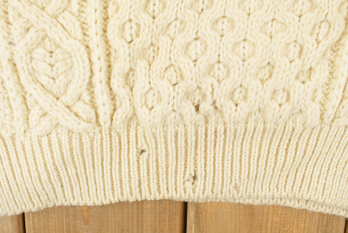 Vintage 1980s Bonner Ireland Fisherman Ribbed Wool Knit Sweater Men's Medium