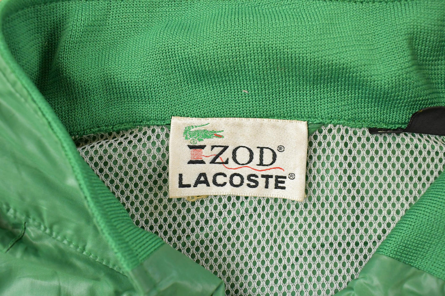 Vintage 1980s Lacoste Izod Full Zip Windbreaker Jacket Men's XL
