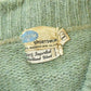 Vintage 1960s Pilgrim Sears Roebuck Wool Knit Zip Up Cardigan Sweater Womens Large