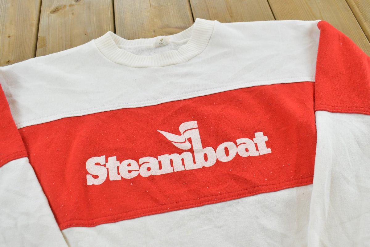 Vintage 1990s Steamboat Travel Crewneck Sweatshirt Men's S
