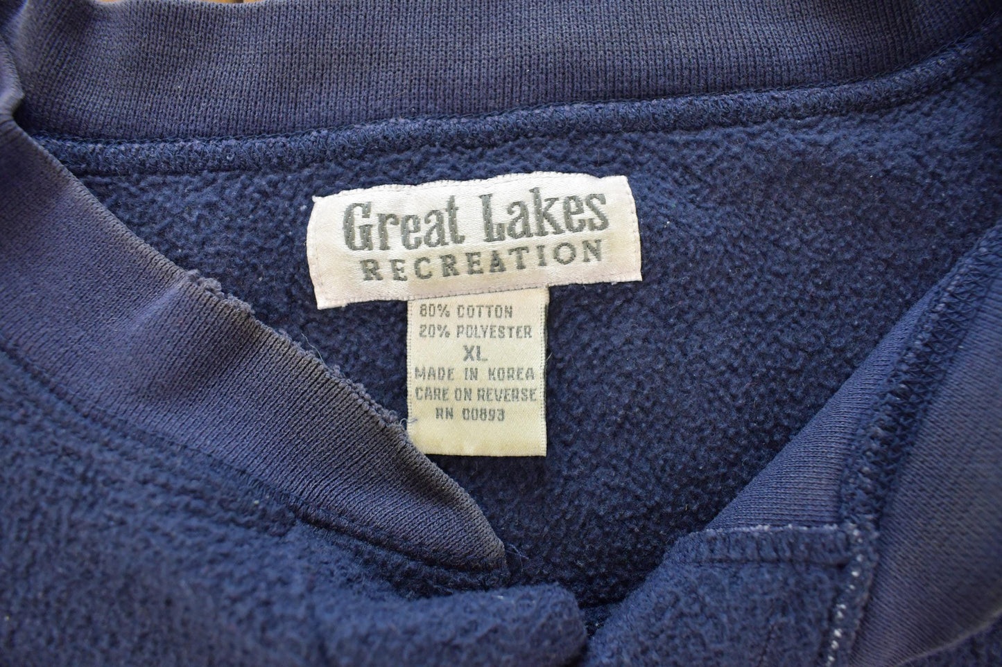 Vintage 1990s Great Lakes Golf Embroidered Henley Sweatshirt Men's XL