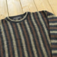 Vintage 1990s Protégé Striped Knit Crewneck Sweater Men's L