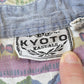 Vintage 1990s Kyoto Kasuals Striped Abstract Pattern Button Up Blouse Shirt Women's M