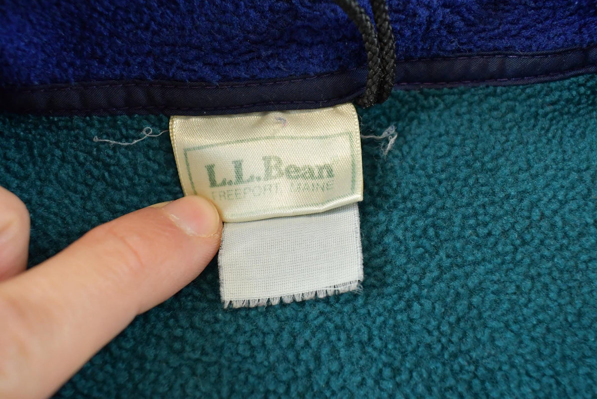 Vintage Y2K LL Bean Quarter Zip Fleece Outdoorsman Sweater Men's M